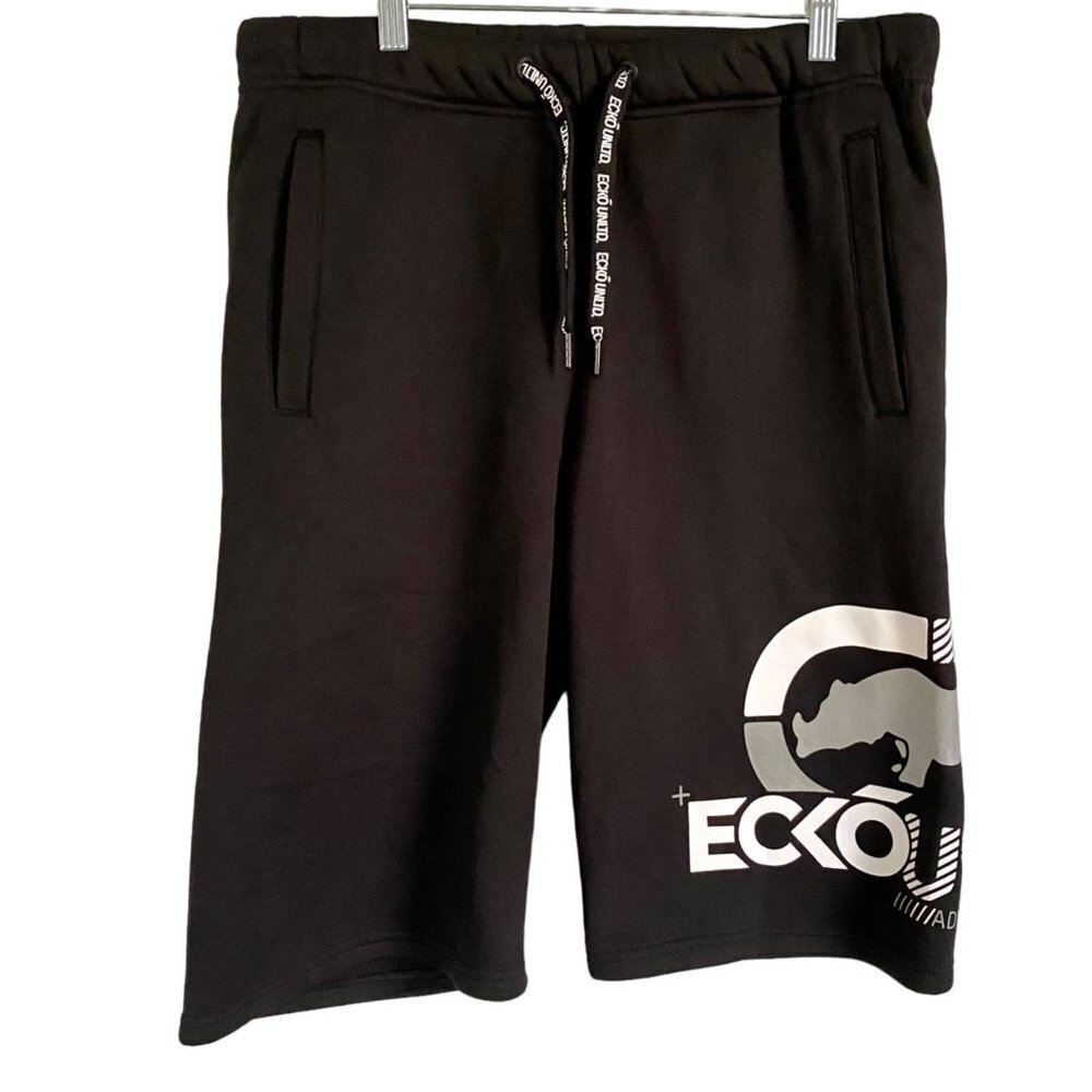 ECKO Unltd. Black Fleece Relaxed Fit Shorts Men's Size Medium NEW